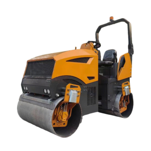 3 Ton Ride-on Tandem Vibratory Road Roller 3000kg Full Hydraulic Articulated Double Drum Compactor Machine with Yanmar/Kubota Engine for Asphalt Highway Paving and Soil Stabilization