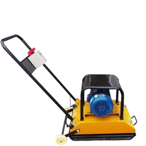 380V 3KW Electric Vibratory Plate Compactor 20KN Industrial Grade Motorized Soil Tamper 70kg Heavy Duty Forward Wacker Plate for Indoor Foundation and Concrete Paving