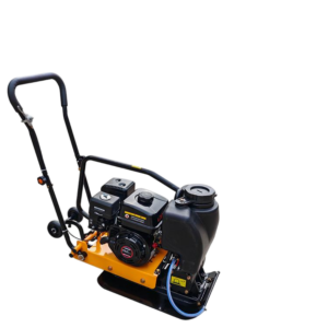 Industrial 6.5HP Vibratory Plate Compactor Machine 12KN Forward Soil Compactor with Water Tank Professional Petrol Ground Tamper Wacker Plate for Asphalt Road Construction & Landscaping
