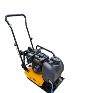 Heavy Duty 80kg Plate Compactor Machine 15KN High Impact Vibratory Soil Compactor with Large Water Tank Professional Petrol Ground Tamper Wacker Plate for Road Paving and Foundations