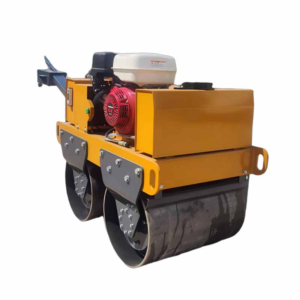 Professional Walk-Behind Double Drum Vibratory Road Roller Gasoline Asphalt Compactor Petrol Mini Tandem Vibrating Roller for Road Construction and Paving