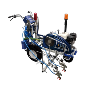 HP A7200 Honda GX160 Hydraulic Airless Road Marking Machine 12L/Min Cold Paint Line Striper Dual Gun Cold Spray Parking Lot Striper