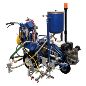 DAP4800 2-Component MMA Road Marking Machine Honda GX200 Powered Pneumatic Glass Bead Spray System Dual DAKIN Plunger Pumps 12L/Min Industrial Airless Line Striper for High-Vis Road Safety