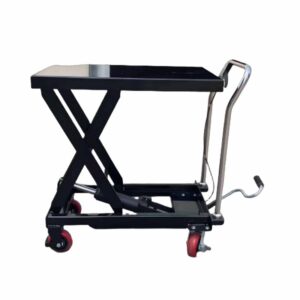 Industrial Hydraulic Scissor Lift Table Cart Heavy Duty Mobile Elevating Platform 150kg-1000kg Capacity Single/Double Scissor Manual Lift Trolley for Warehouse Workshop