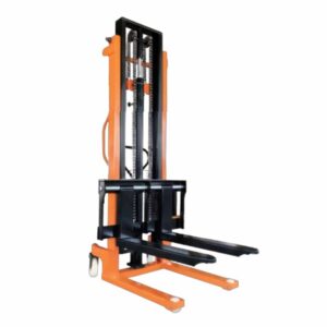2 Ton Industrial Manual Hydraulic Pallet Stacker 2000kg Hand Forklift Lifter 2m/2.5m/3m High Lift CTY Series Warehouse Stacking Crane with Adjustable Forks