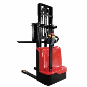 2 Ton Full-Electric Stacker 1.5 Ton Motorized Pallet Jack Walk-Behind & Stand-on Electric Forklift 1.6m-3.5m High Lift Battery Powered Warehouse Lifting Equipment with MOS Speed Control